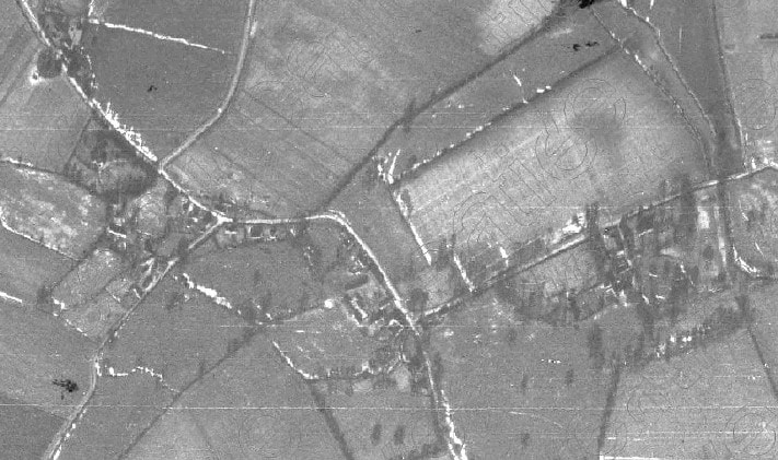 1946 aerial photo of village