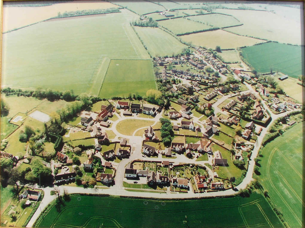 Aerial view of village, 2010