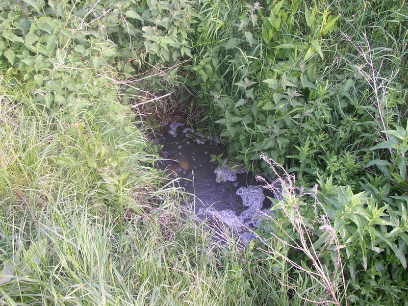 water in ditch