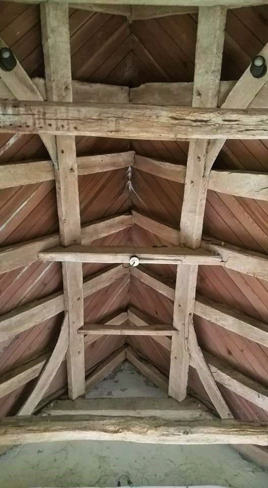 roof beams in chancel