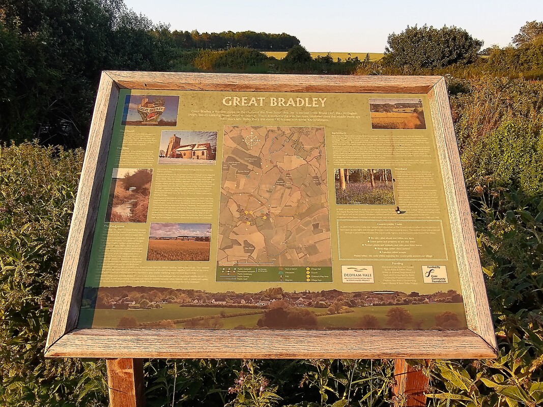 information board by River Stour
