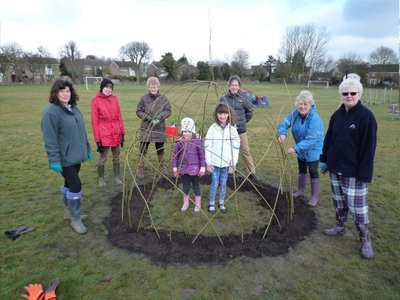 planting willow sculpture