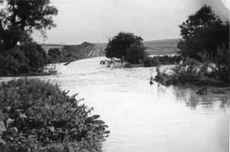 flooded  ford at Water Lane