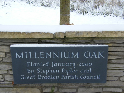 sign saying Millennium Oak