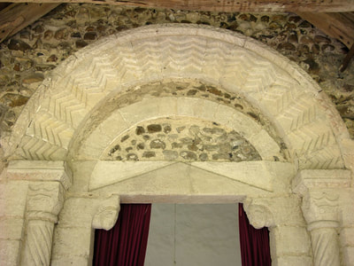 norman arch over south door
