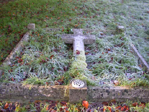 Gravestone with cross