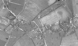Arial view of Gt Bradley from RAF reconnaissance plane, 1946