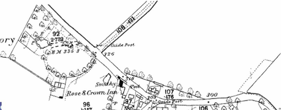 map close up of rectory area