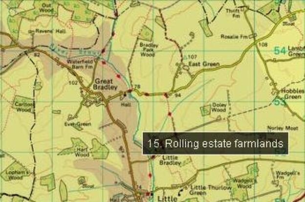 map showing rolling estatew farmland